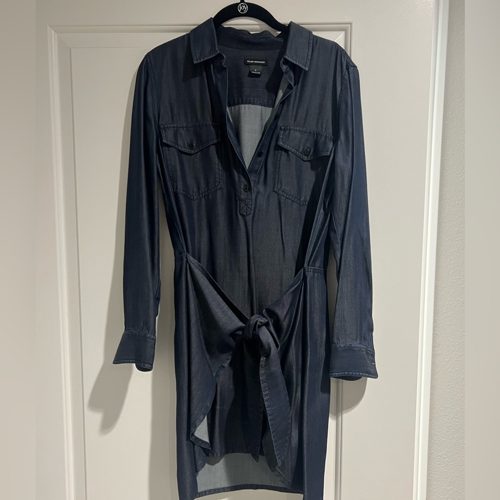 Club Monaco Navy Shirt Dress
